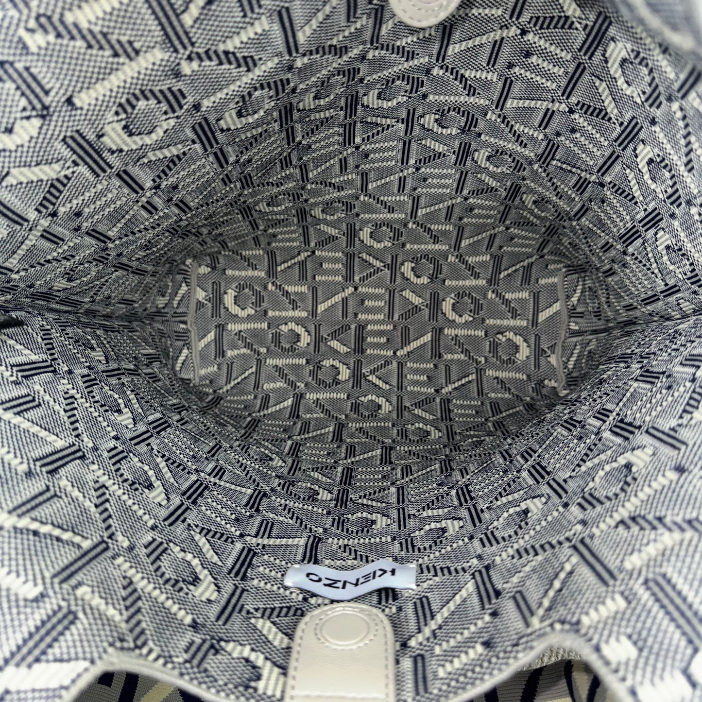 Kenzo All-Over Logo Knit Tote Shopper Bag