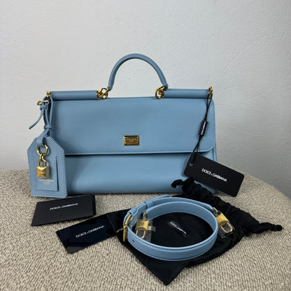 Dolce &amp; Gabbana My Sicily Medium Handtasche – Azurblau