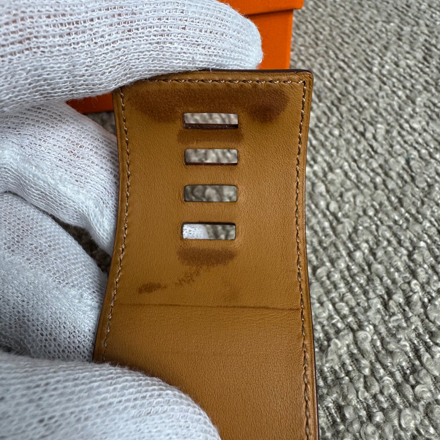 Hermès Collier de Chien Armband Fauve / Gelbgold – Gr. T4 (L)