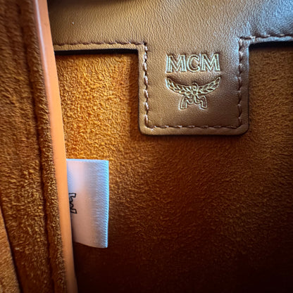 MCM Crossbody Phone Case Visetos Cognac
