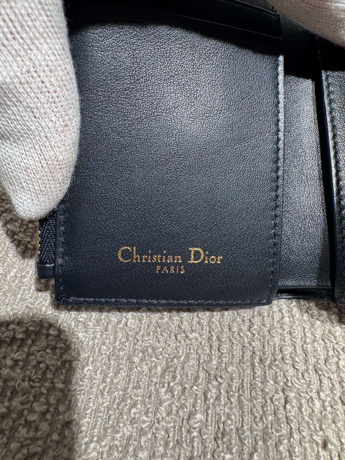 Dior 30 Montaigne Lotus Wallet – Blue Dior Oblique Jacquard