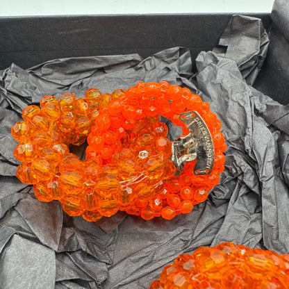 Dries Van Noten "Beaded Hoop/Link" Clip-On Ohrringe