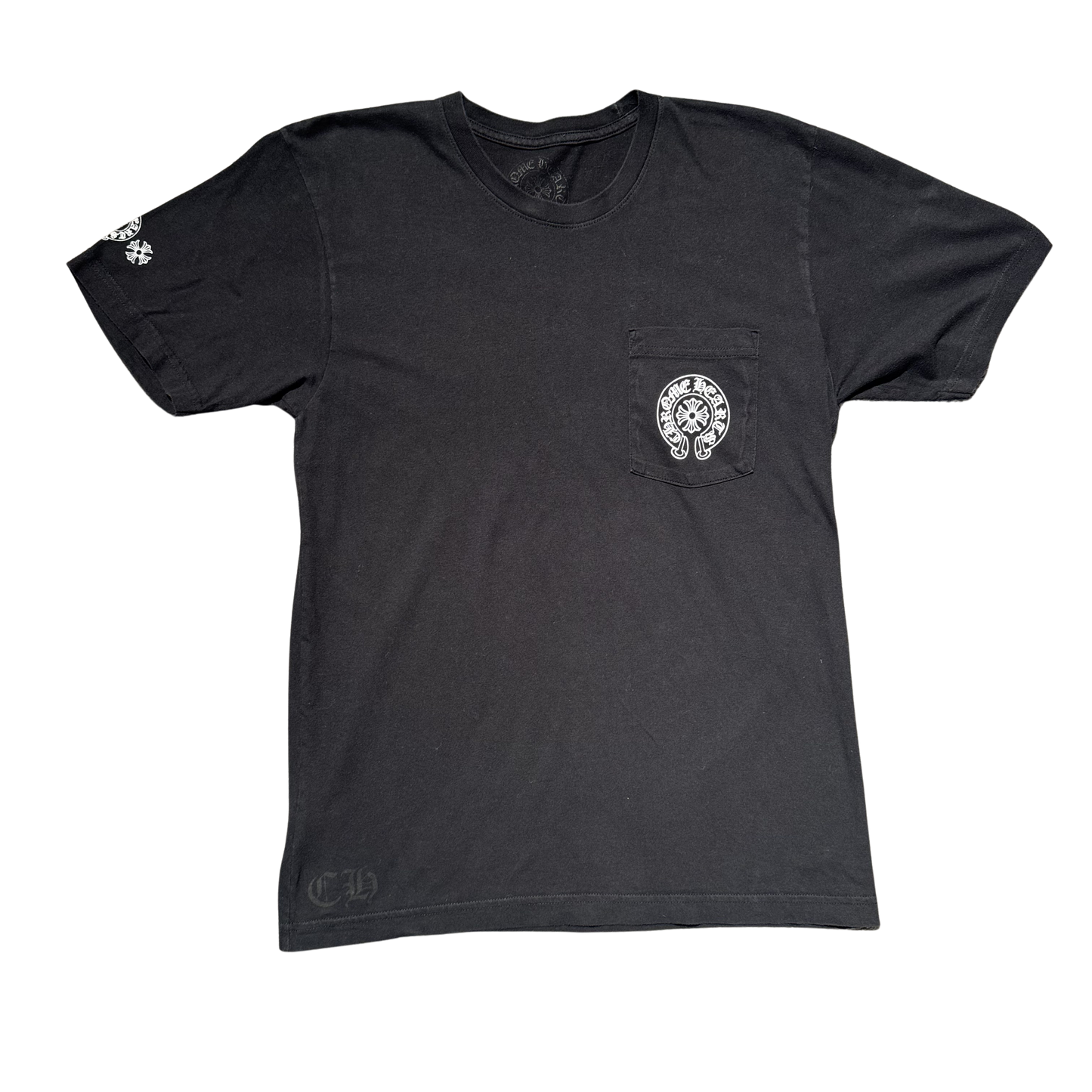 Chrome Hearts Gradient Horseshoe Pocket T-Shirt Schwarz Gr. M