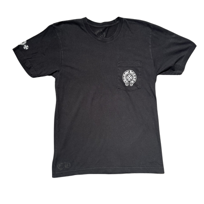 Chrome Hearts Gradient Horseshoe Pocket T-Shirt Schwarz Gr. M
