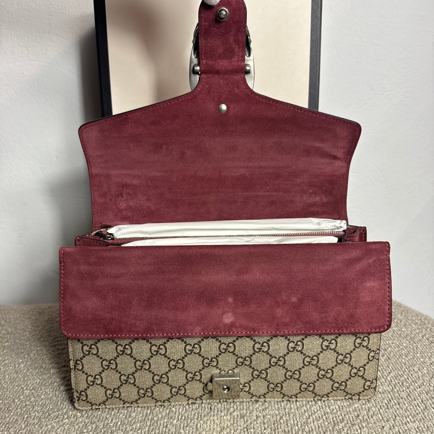Gucci GG Supreme Medium Dionysus Blooms Bag