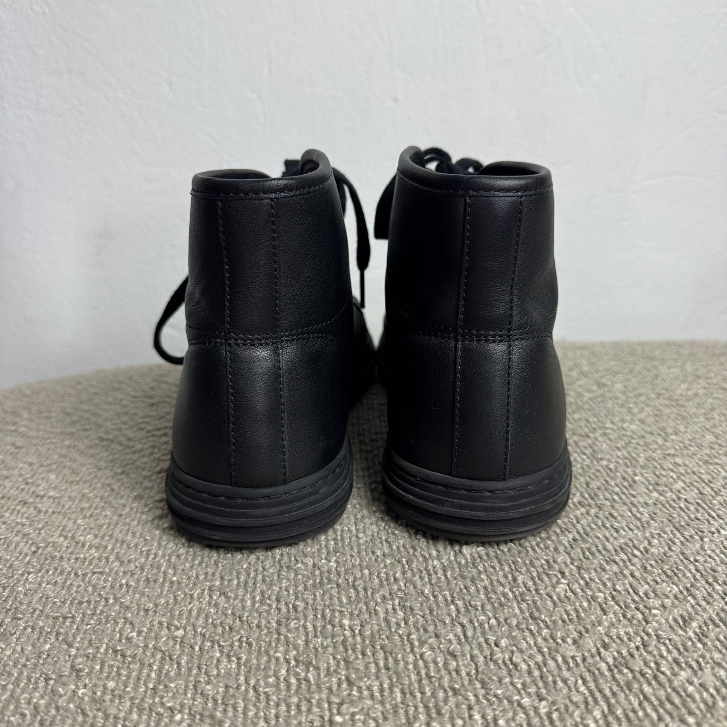 Gucci High-Top Leder-Sneaker Schwarz Gr. 40,5
