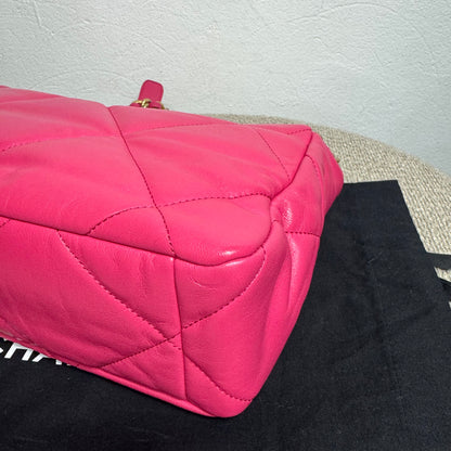 Chanel 19 Flap Bag Large Pink Lambskin Leather