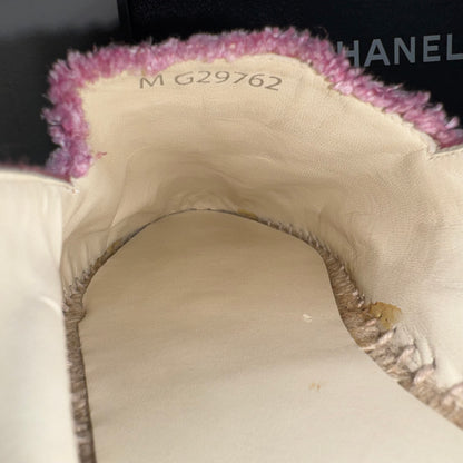 Chanel Espadrilles Canvas/Stoff in Pink mit schwarzer Zehenkappe Gr. 40
