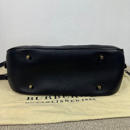 Burberry Orchard House Check Satchel Bag – Leder Schwarz