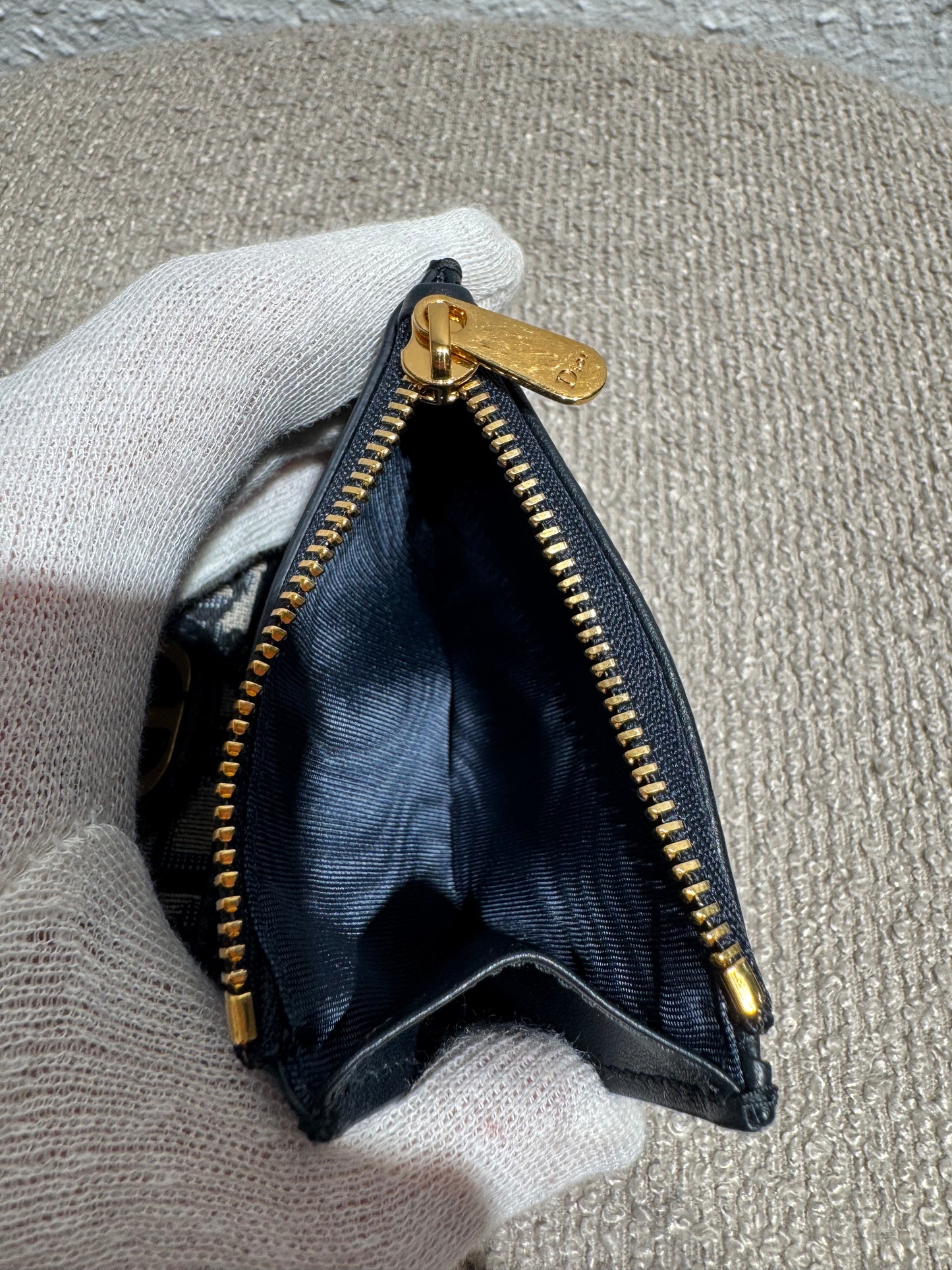 Dior 30 Montaigne Lotus Wallet – Blue Dior Oblique Jacquard