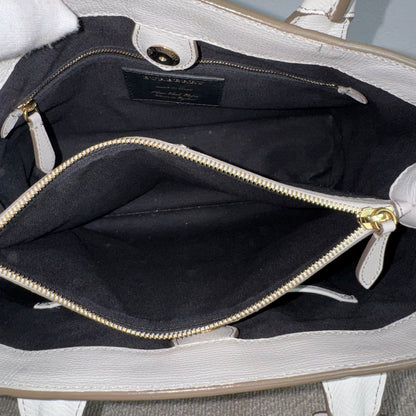 Burberry Banner Bag Grainy Calfskin Weiß