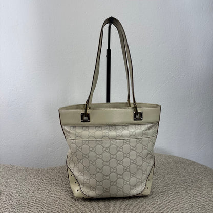 Gucci Mini Guccissima Punch Tote Bag – Weiß
