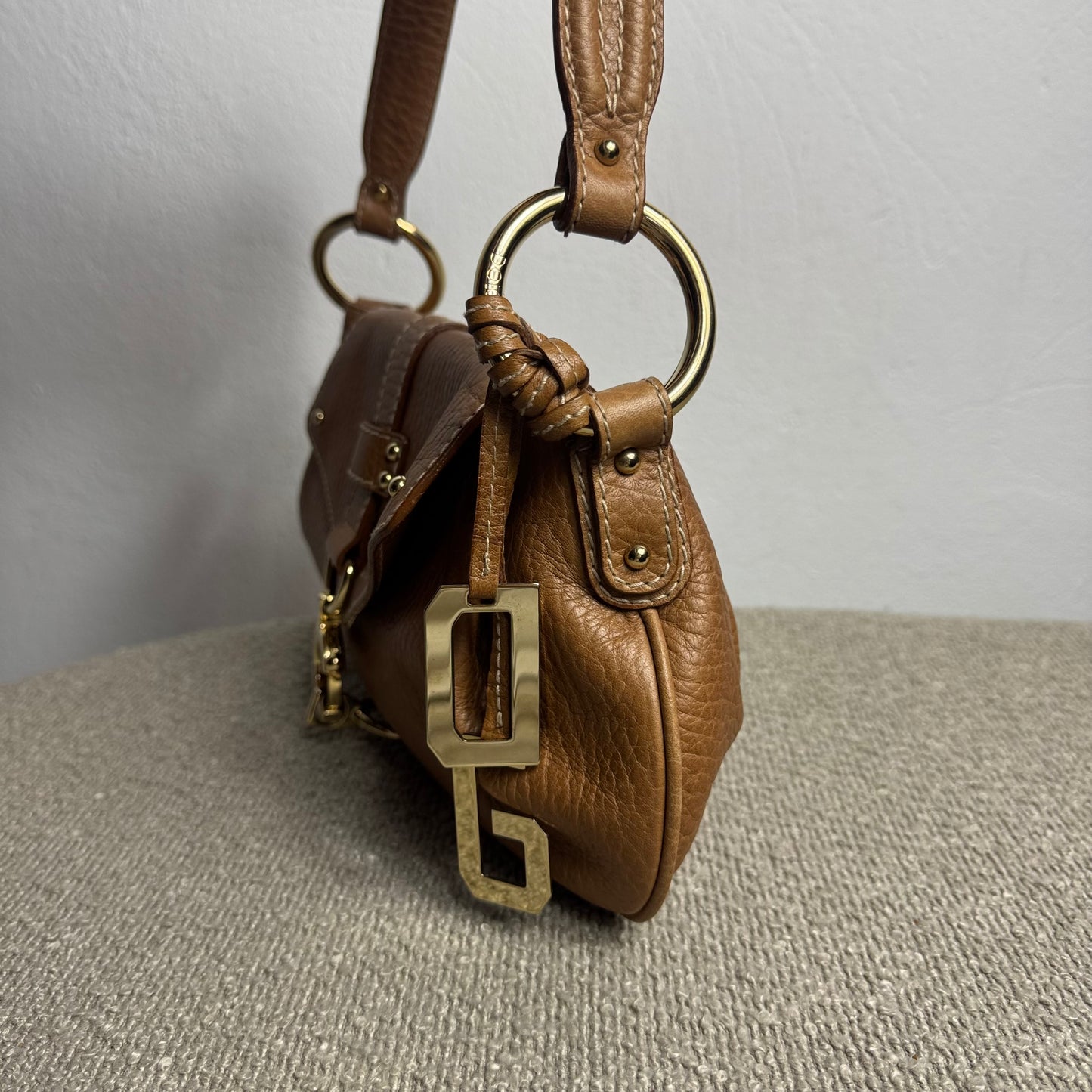 Dolce & Gabbana Vintage Leder Handtasche Braun