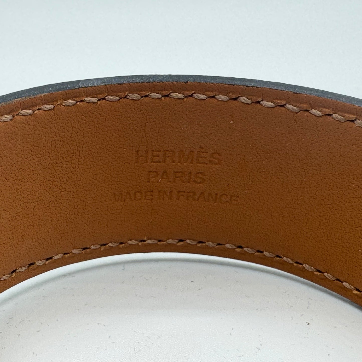 Hermès Collier de Chien 24 Armband Schwarz Gold – Größe T3 / M