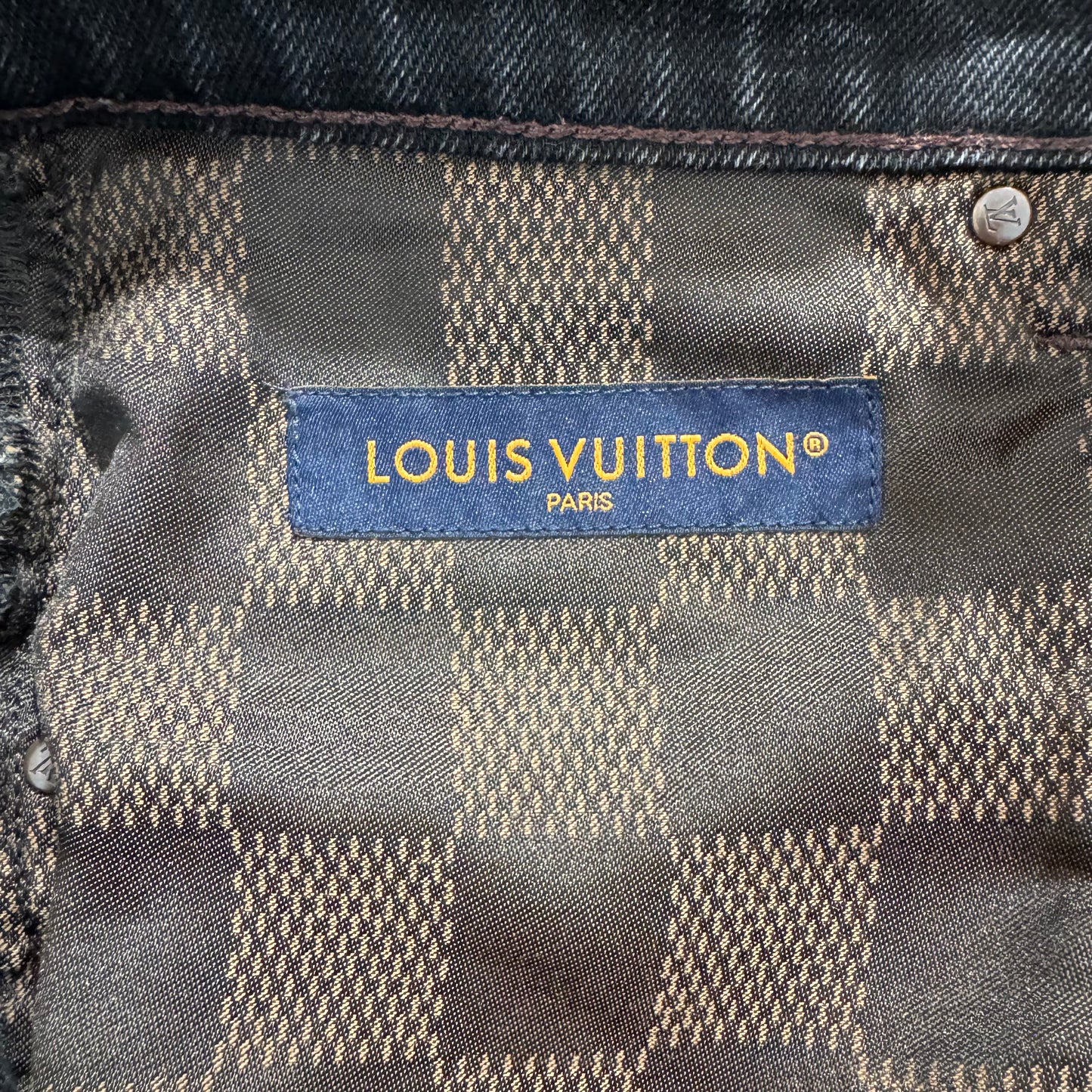 Louis Vuitton Staples Edition Washed Black Denim jeans