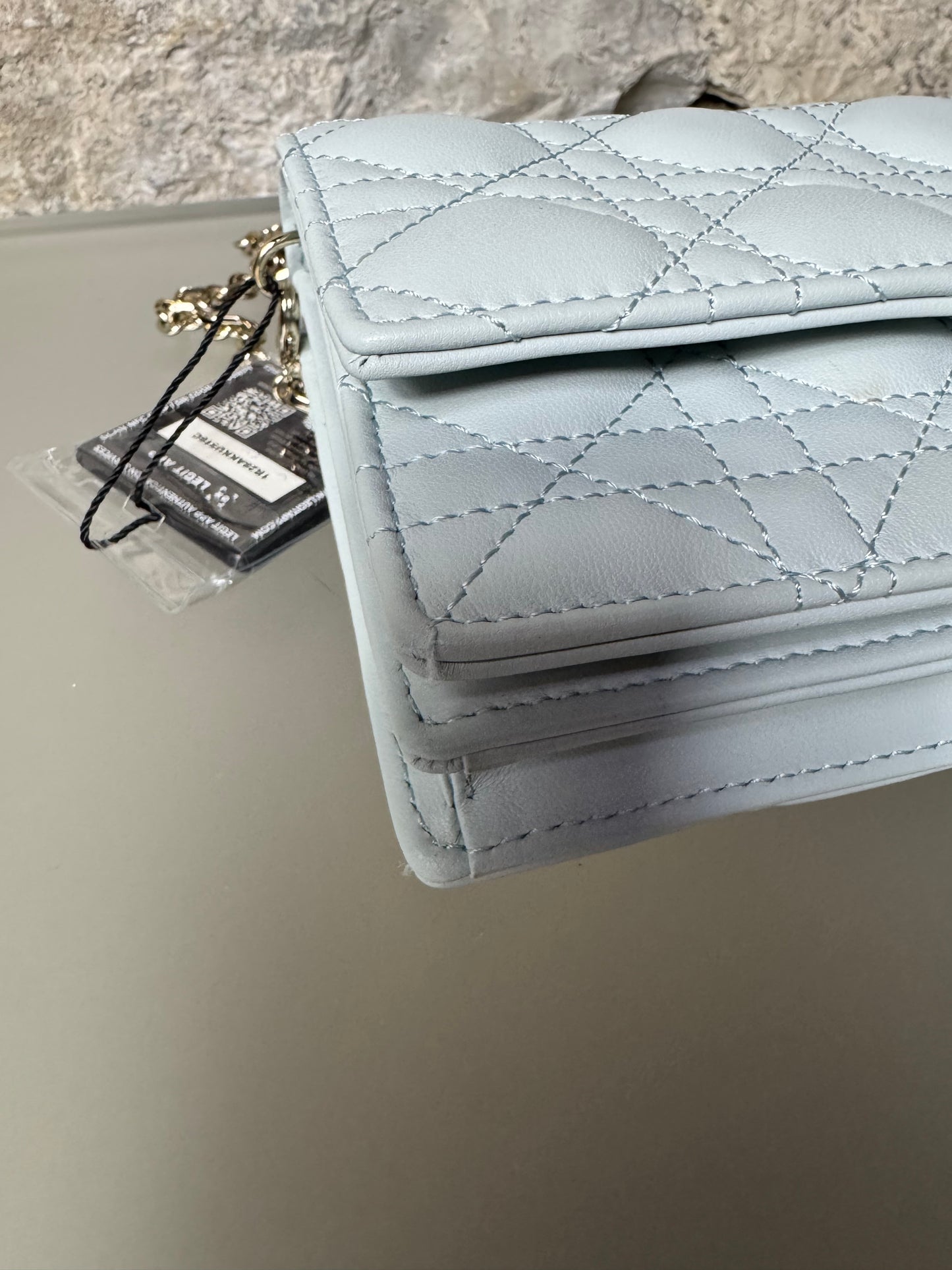 My Dior Minitasche Cannage Lammleder Hemdblau