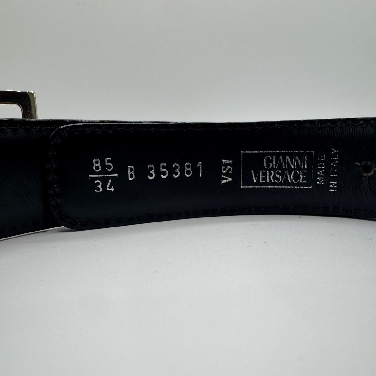 Gianni Versace Medusa Gürtel – Schwarzes Leder