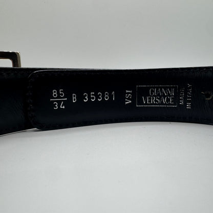 Gianni Versace Medusa Gürtel – Schwarzes Leder