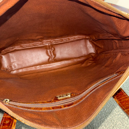 Vintage Fendi Tote Bag mit Krokodilprägung