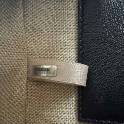 Jimmy Choo „Hali“ Grained Leather Camera Bag Schwarz
