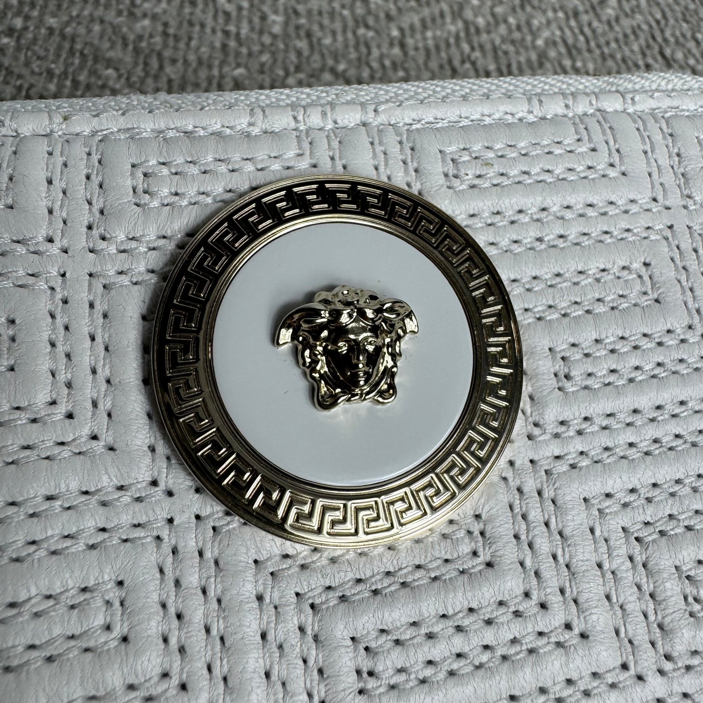 Versace Medusa Nappa Geldbeutel – Weiß