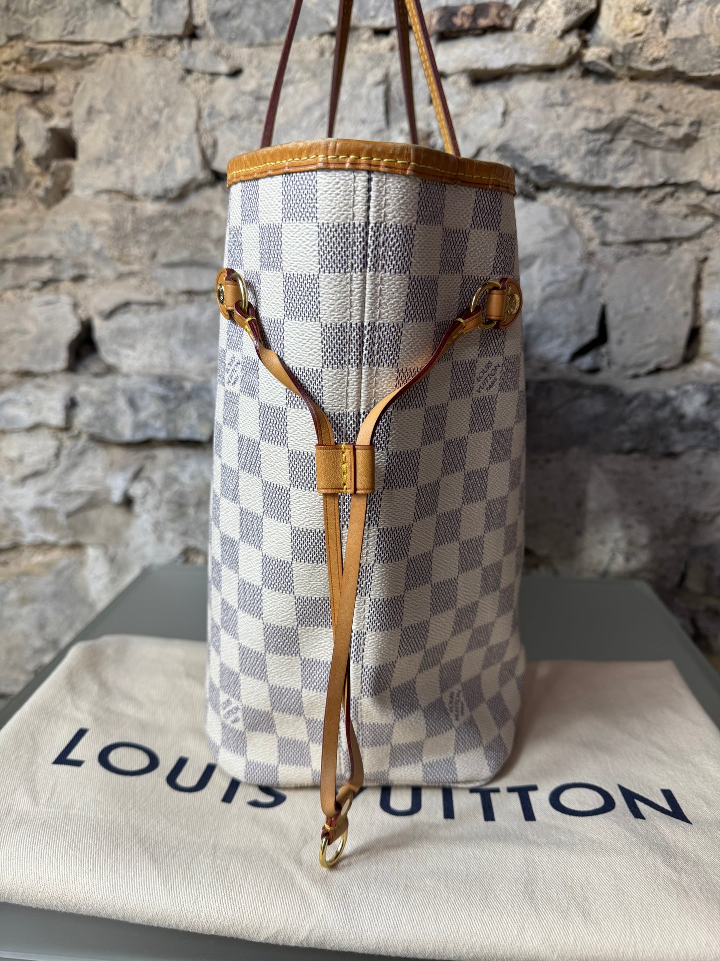 Louis Vuitton Neverfull MM – Damier Azur mit Pochette