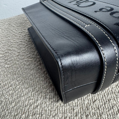Chloé Woody Small Schultertasche Leder Schwarz