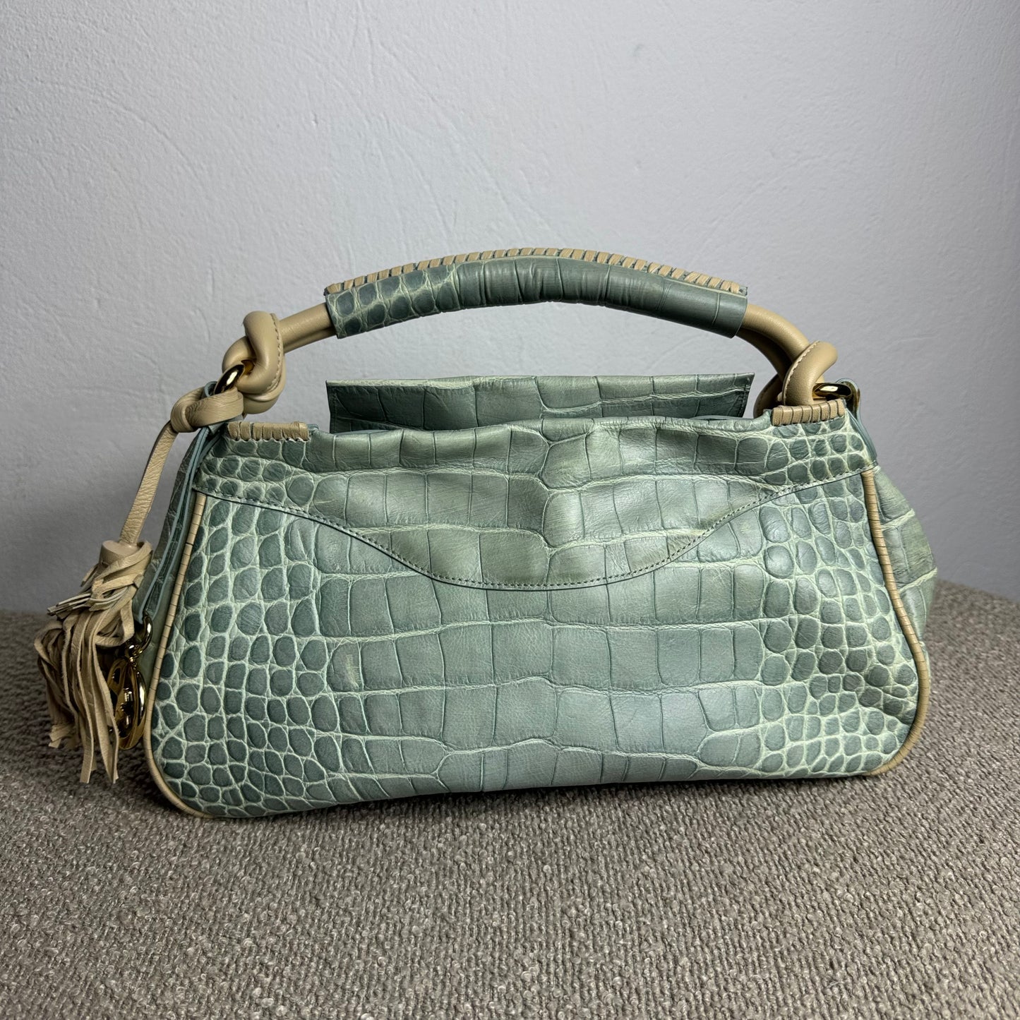 Giorgio Armani Mainline Croc-Embossed Handtasche