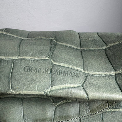Giorgio Armani Mainline Croc-Embossed Handtasche
