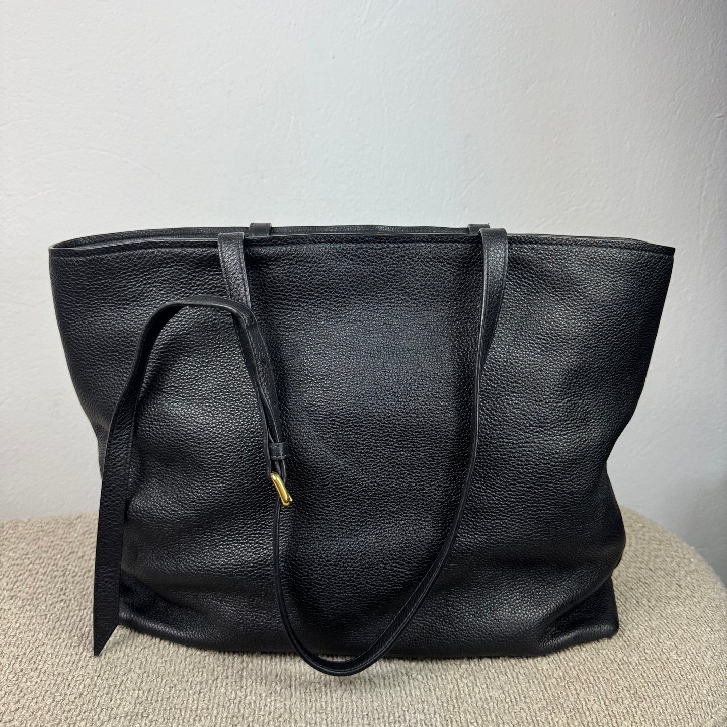 Prada Vitello Phenix Leder Shopper – Schwarz