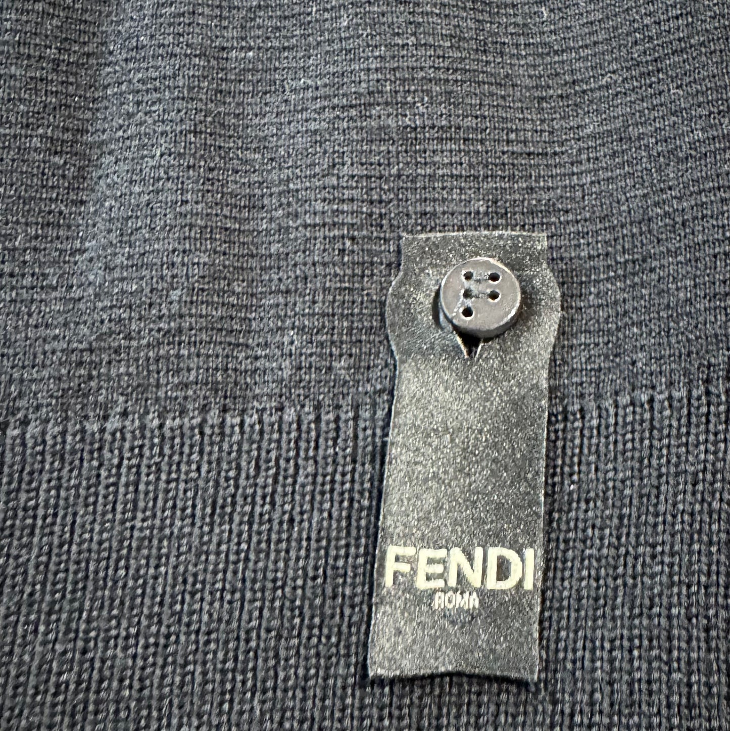 Fendi Roma Mock-Neck Pullover – Schwarz (Gr. XXL)