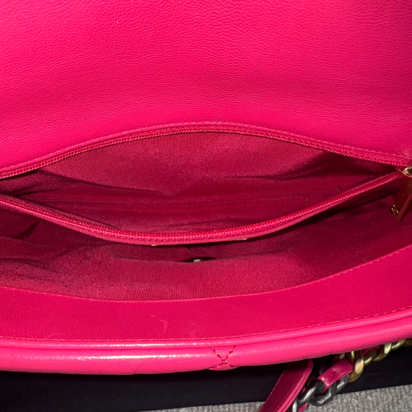 Chanel 19 Flap Bag Large Pink Lambskin Leather