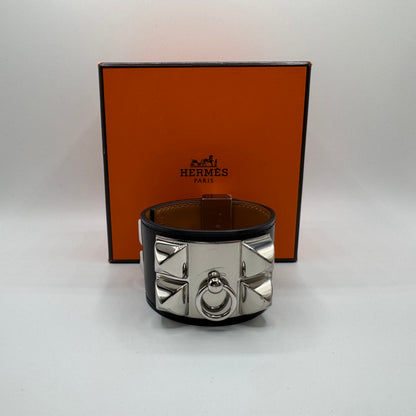 Hermès Collier de Chien (CDC) Armband – Schwarz / Silber