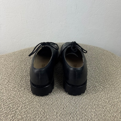 Chanel Cap-Toe Leder Schnürschuhe – Schwarz – Größe 37,5