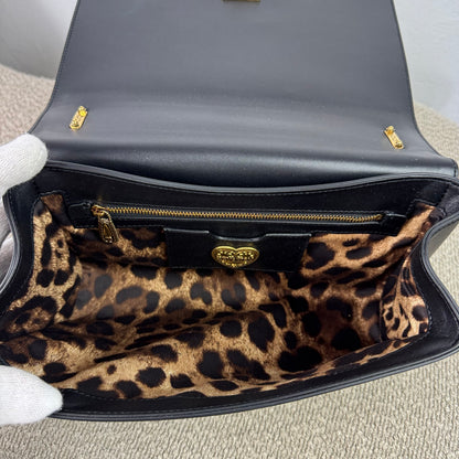 Dolce & Gabbana Devotion Flap Bag Medium – Schwarz