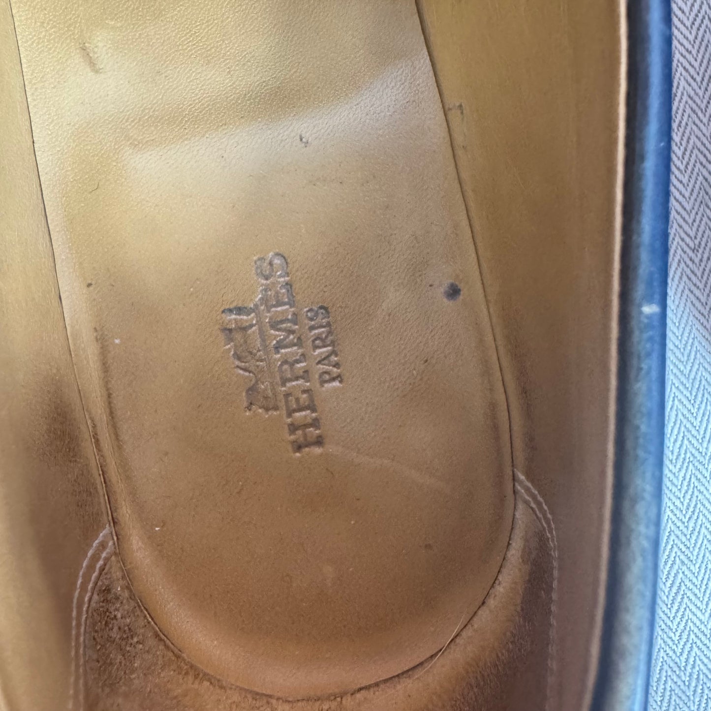 Hermès Kennedy Mokassins Dunkelblau Leder