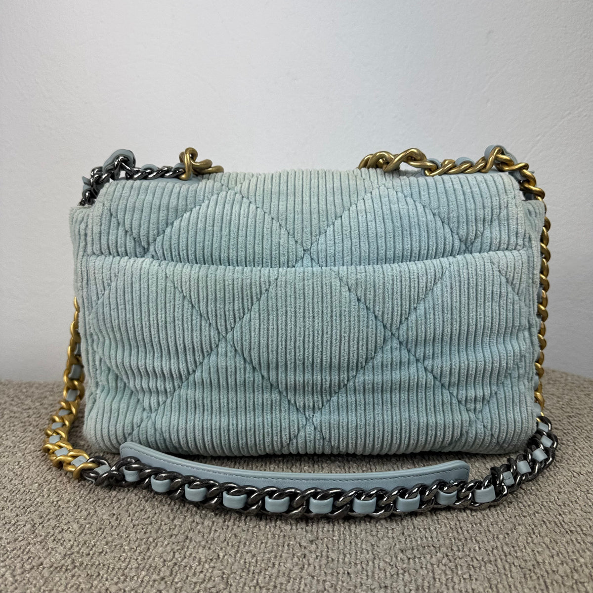 Chanel 19 Corduroy Flap Bag – Light Blue