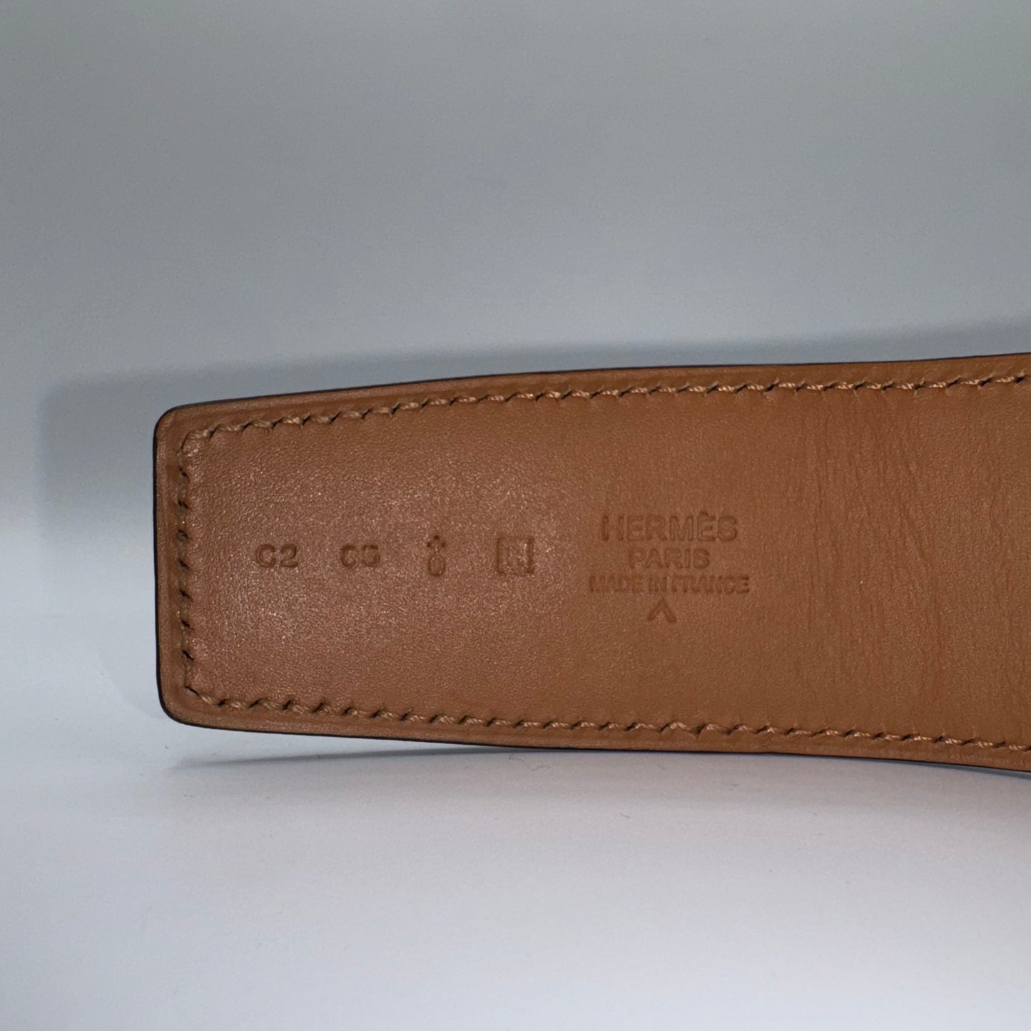 Hermès Shiny Porosus Krokodilleder Gürtelriemen – Grün – 85 cm / 40 mm
