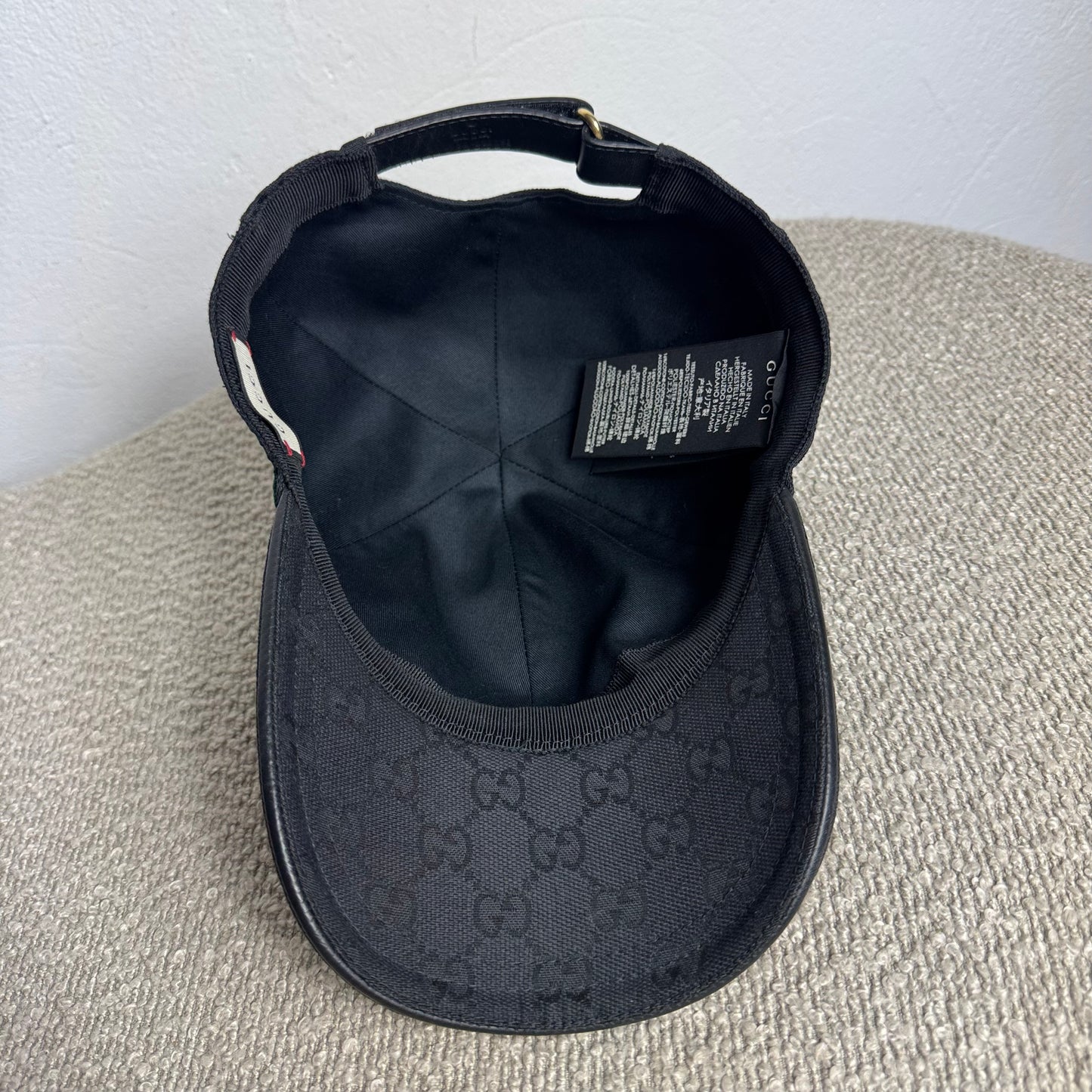 Gucci Original GG Canvas Baseballkappe Schwarz Gr. M