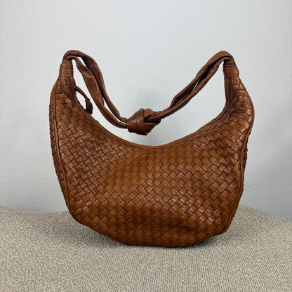 Bottega Veneta Intrecciato Nappa Hobo Bag – Braun