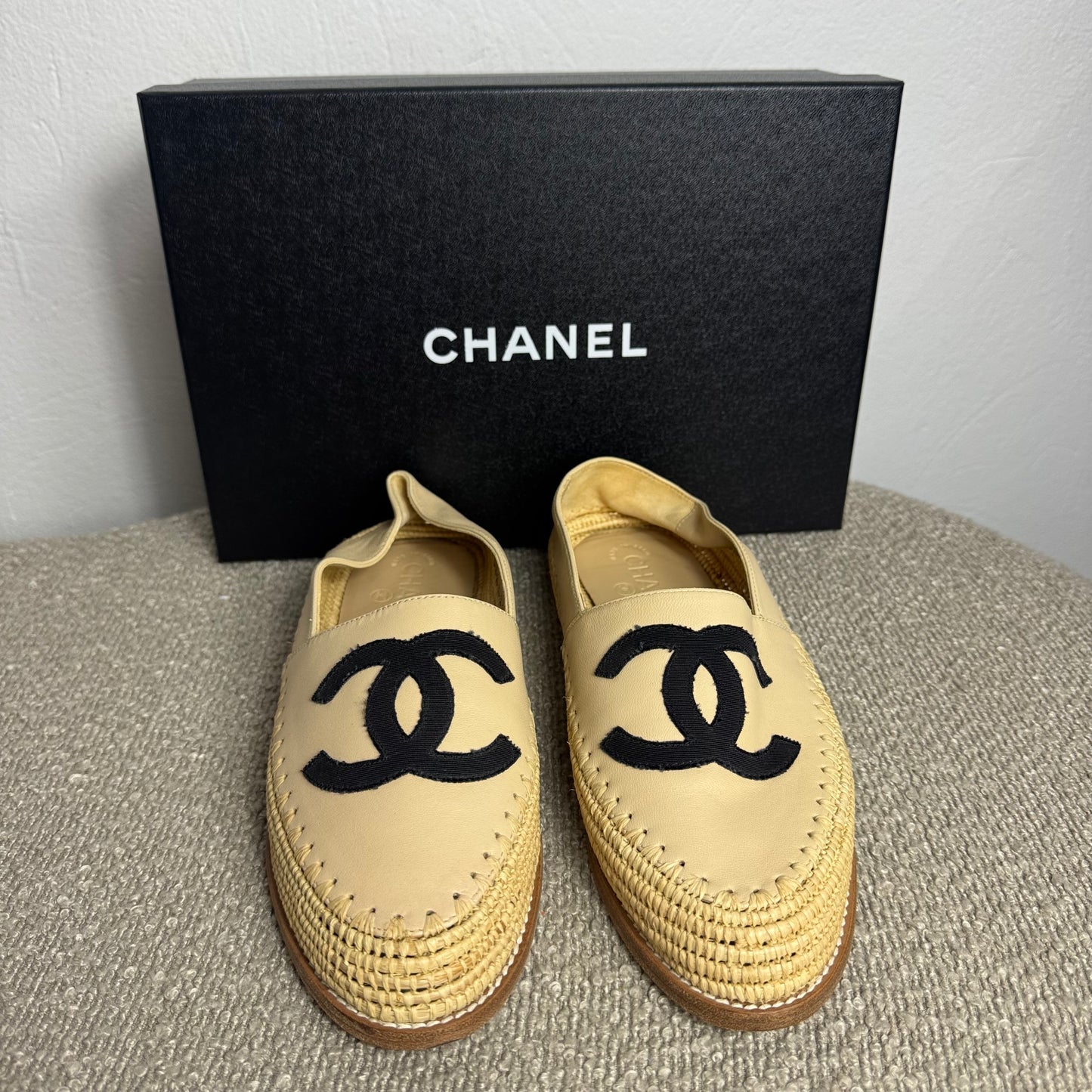 Chanel Espadrilles Beige Lammleder Gr. 39