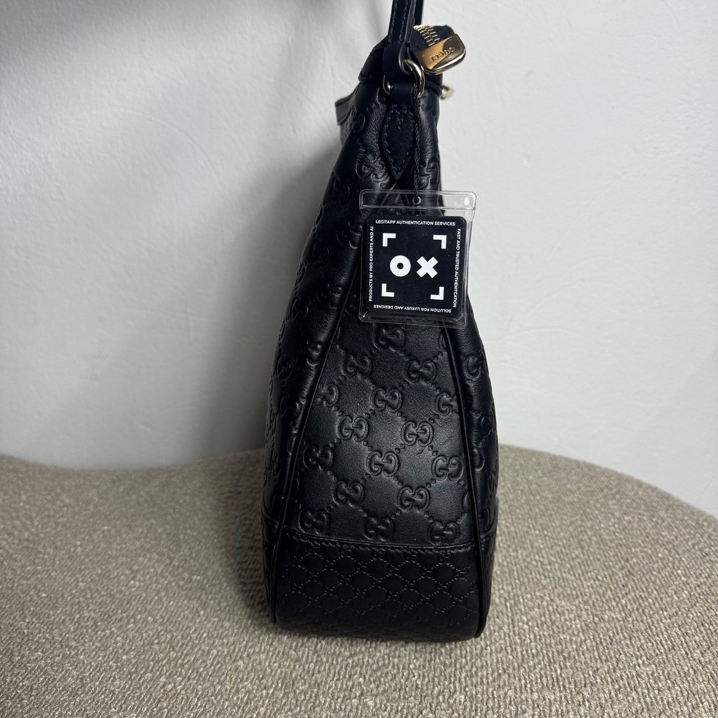 Gucci Guccissima Hobo Bag Schwarz