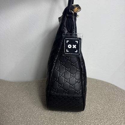 Gucci Guccissima Hobo Bag Schwarz