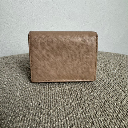 Prada Saffiano Metal Compact Wallet – Nude