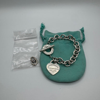 Tiffany & Co. Return to Tiffany Gliederarmband mit Herzanhänger – 925 Silber