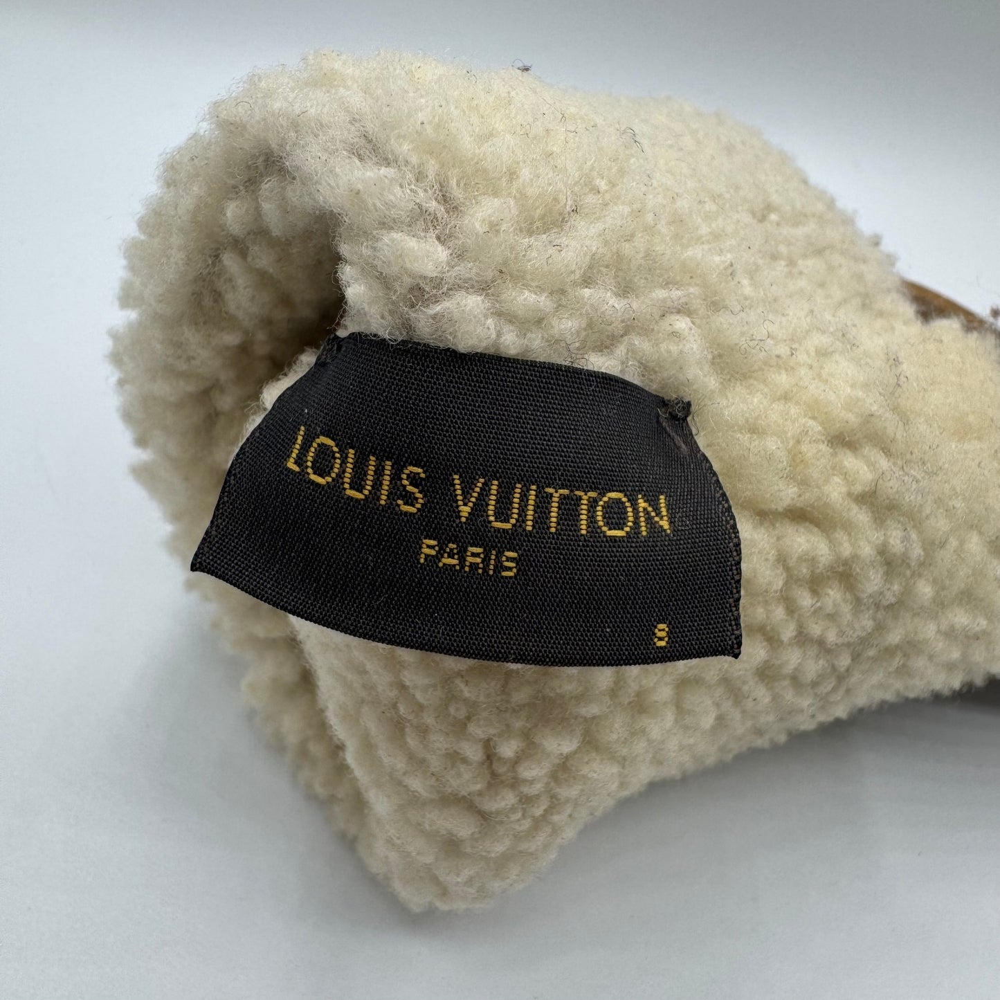 Louis Vuitton Monogram Handschuhe Lammfell Braun – Größe S