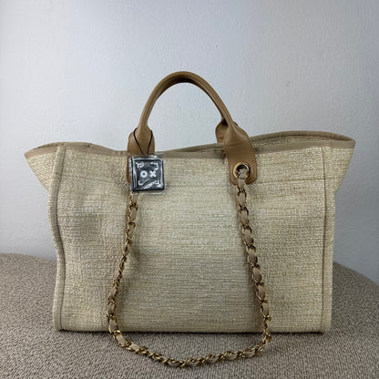 Chanel Deauville Tote Bag – Beige/Gold