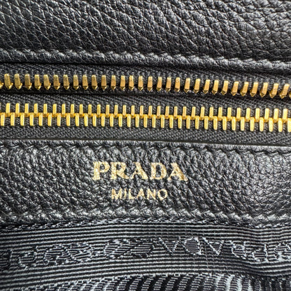 Prada Vitello Phenix Leder Shopper – Schwarz