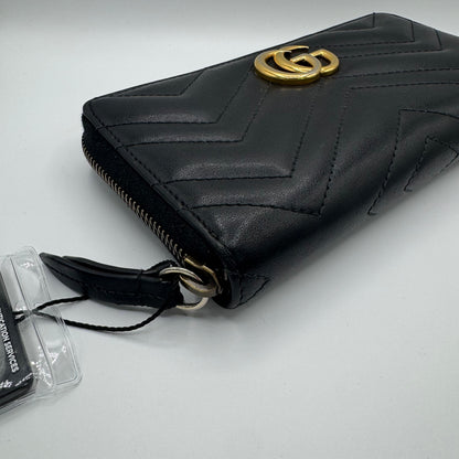 Gucci GG Marmont Geldbörse – Matelassé Leder Schwarz
