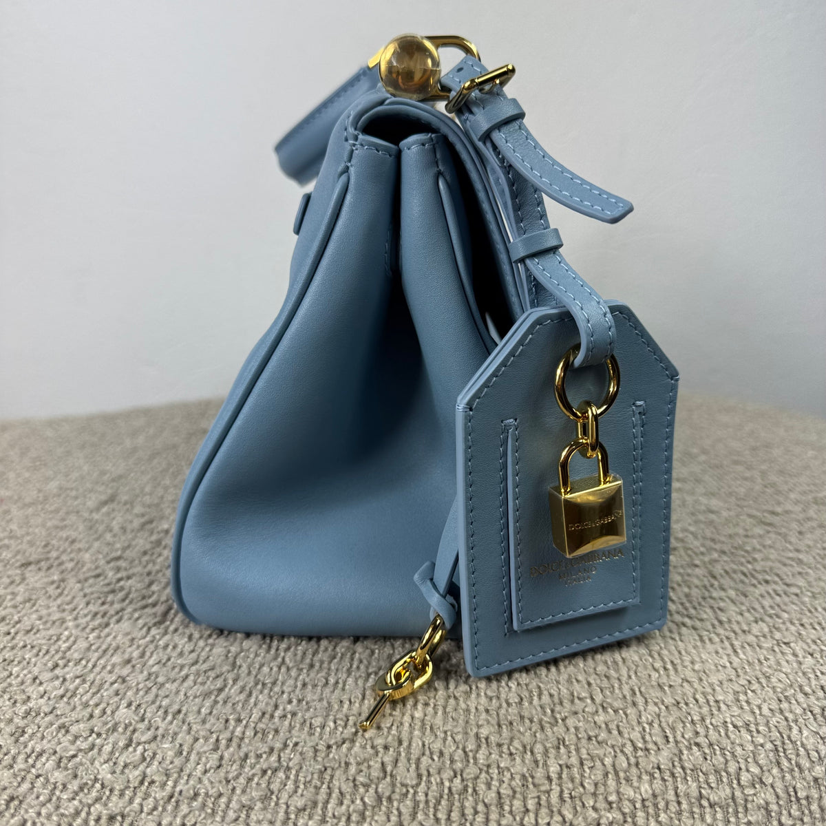 Dolce &amp; Gabbana My Sicily Medium Handtasche – Azurblau